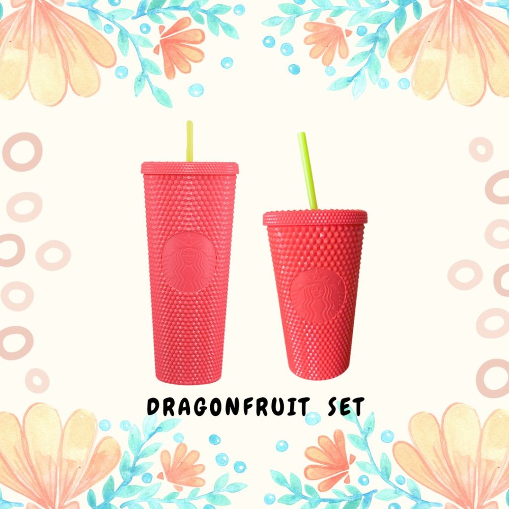 NWT Starbucks Dragon Fruit Bling Set (Venti & Grande)